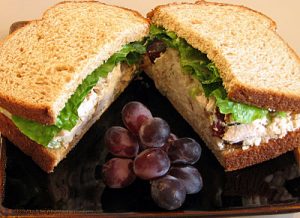 Chicken, Grape and Walnut Salad Sandwich