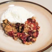 Mixed Berry Crisp with Homemade Whipped Cream