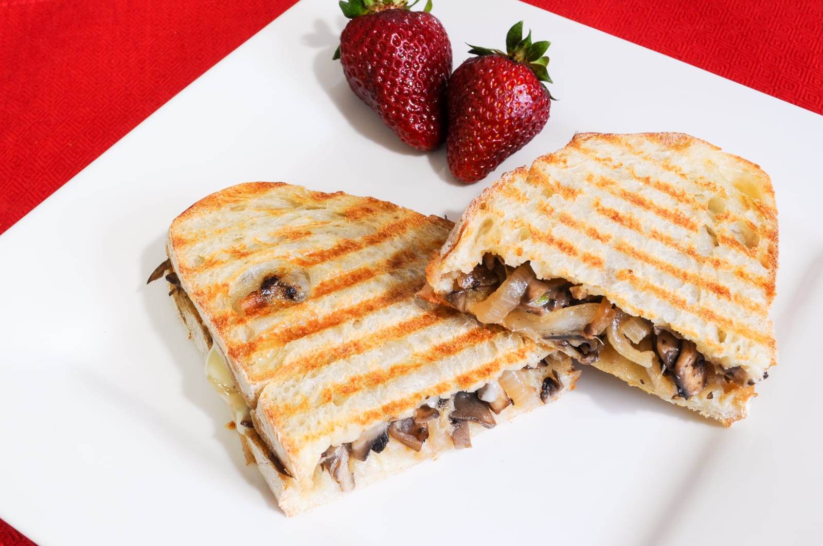 Caramelized Portobello and Onion Panini with Chaumes