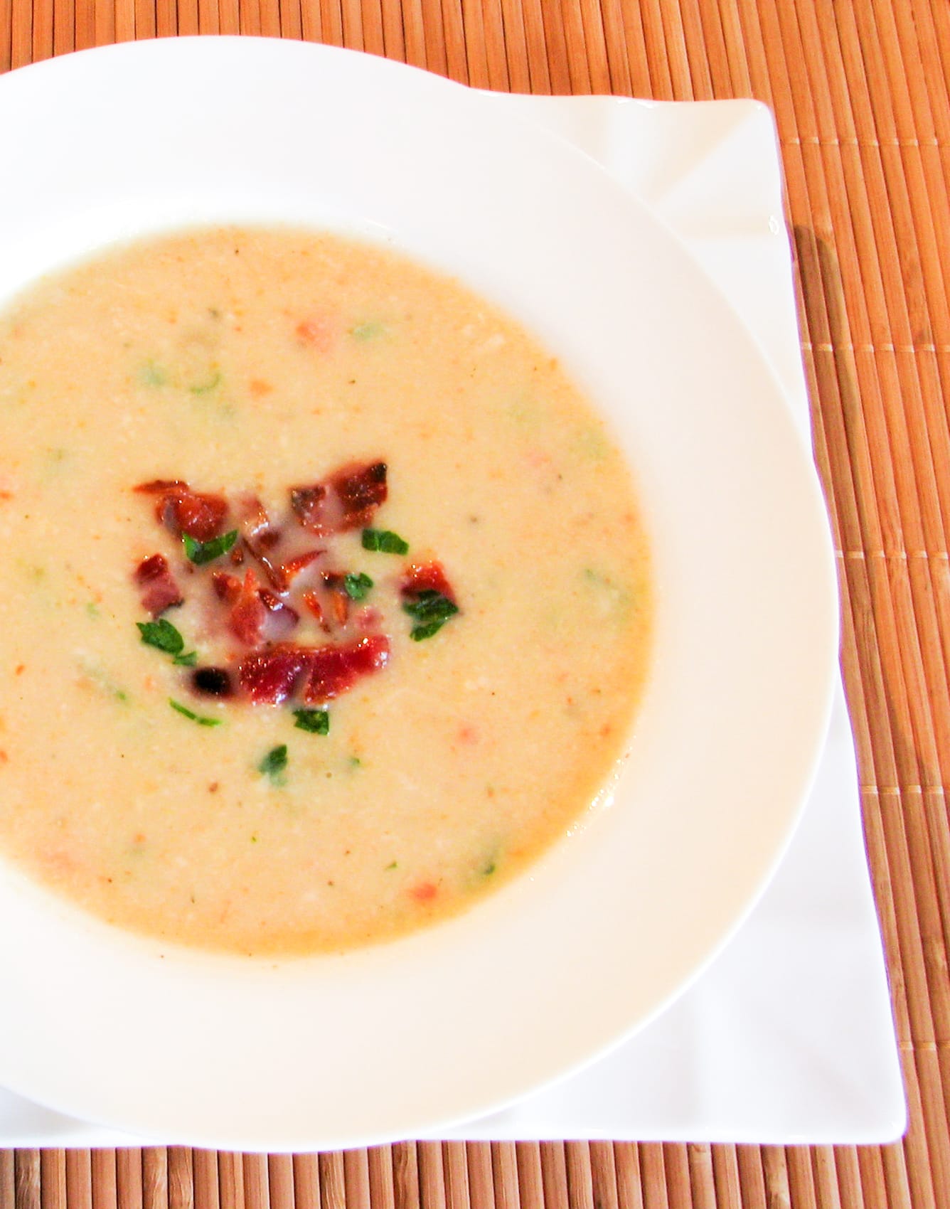 Corn Chowder with Parmesan Cheese