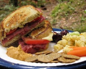 Camping Cuisine – Pastrami and Swiss on Rye