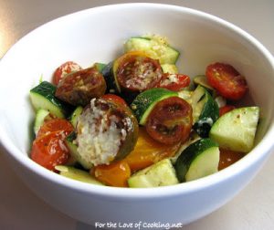 Roasted Tomato Medley with Zucchini and Cotija Cheese