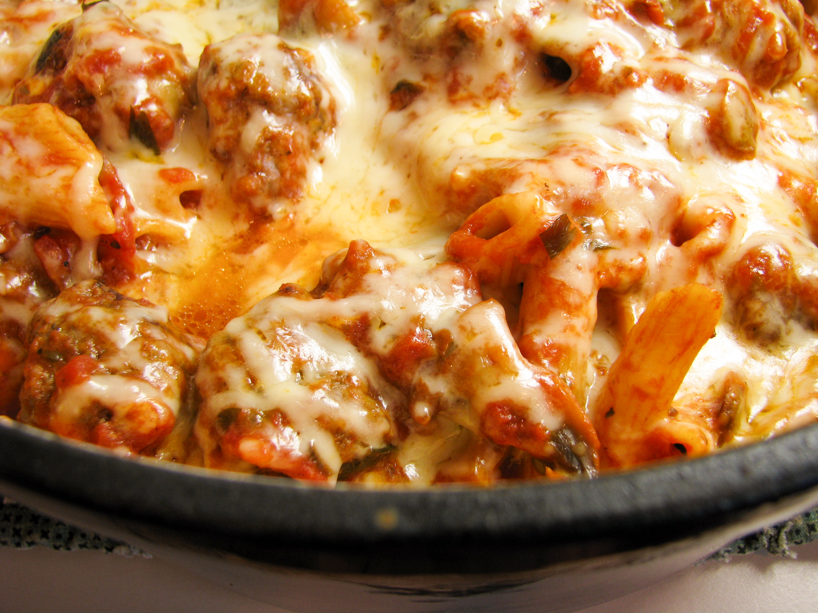 Baked Penne with Meatballs