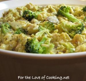 Chicken, Mushroom, Broccoli, and Rice Casserole