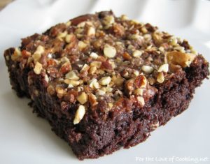 Cocoa Brownies with English Toffee