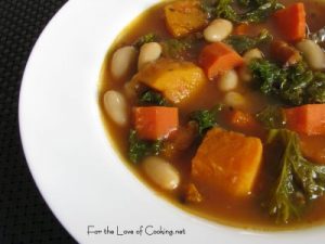 Roasted Vegetable and Kale Soup