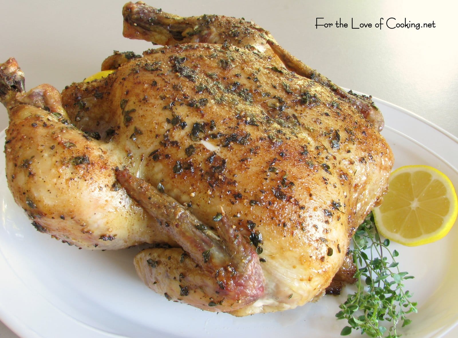 whole roasted lemon thyme chicken