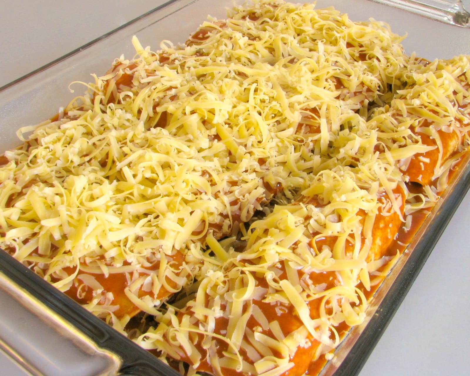 Beef and Bean Enchiladas