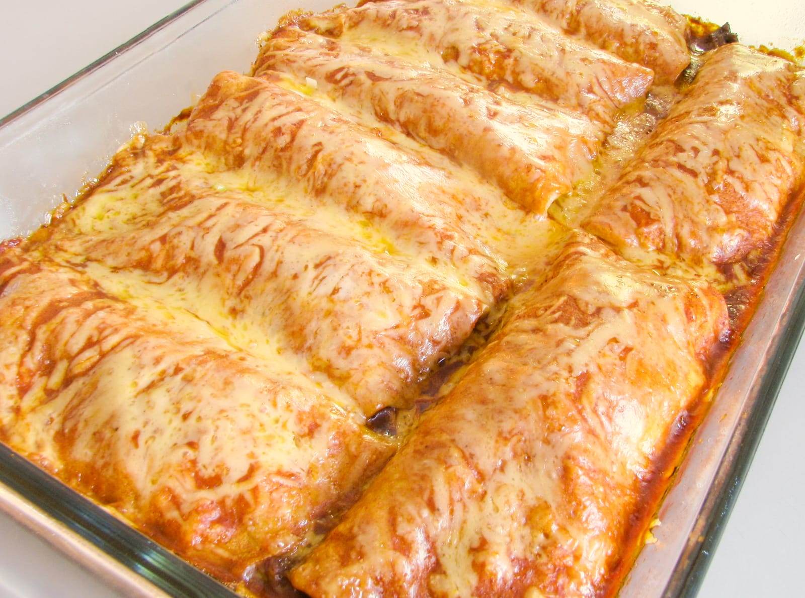 Beef and Bean Enchiladas