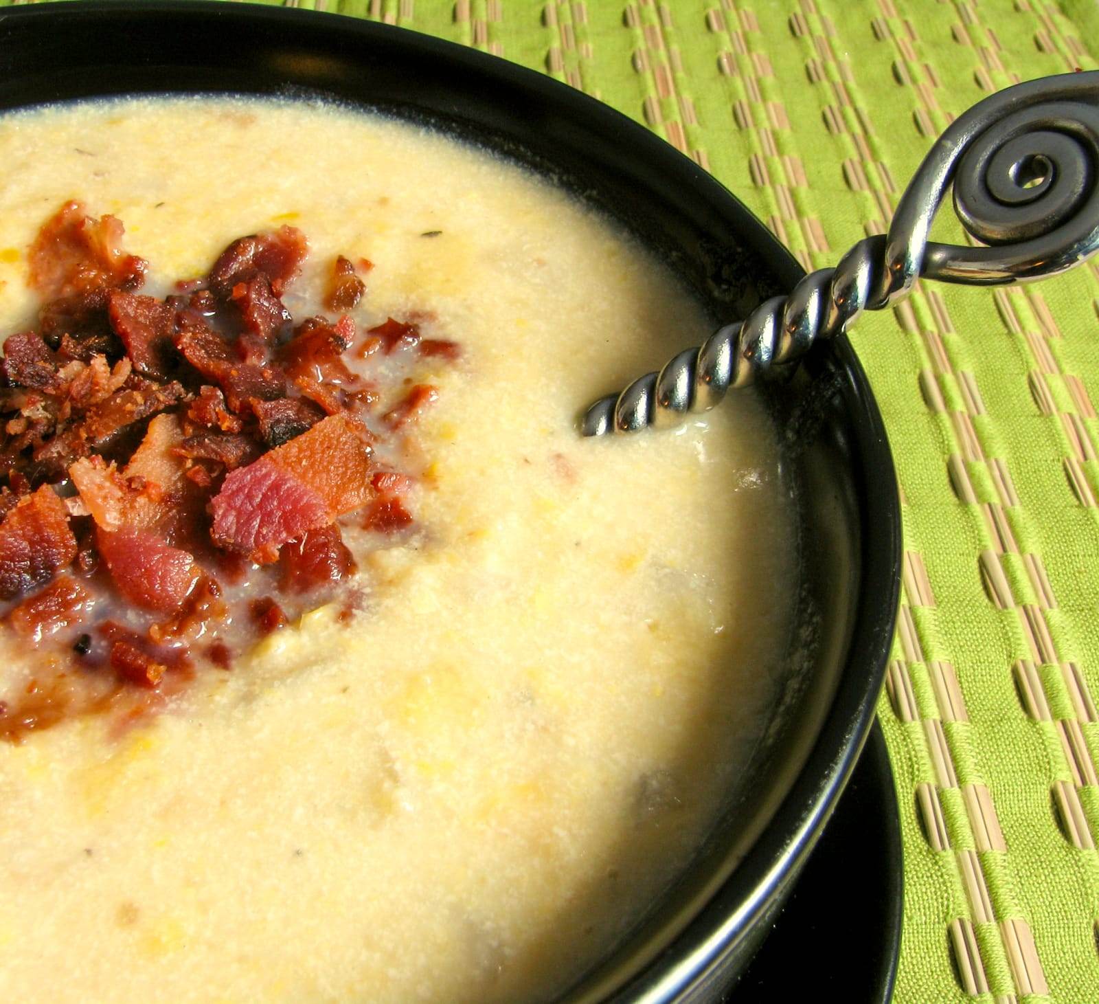 Corn and Fingerling Potato Chowder with Bacon