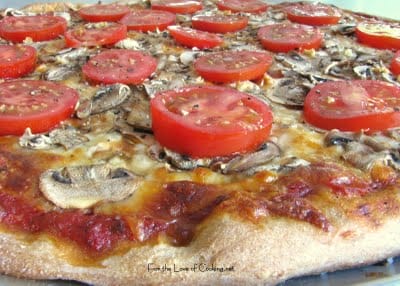 Extra Mushroom, Garlic and Fresh Tomato Pizza