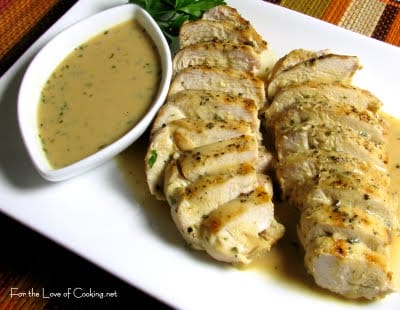 Grilled Chicken with Mustard-Tarragon Sauce