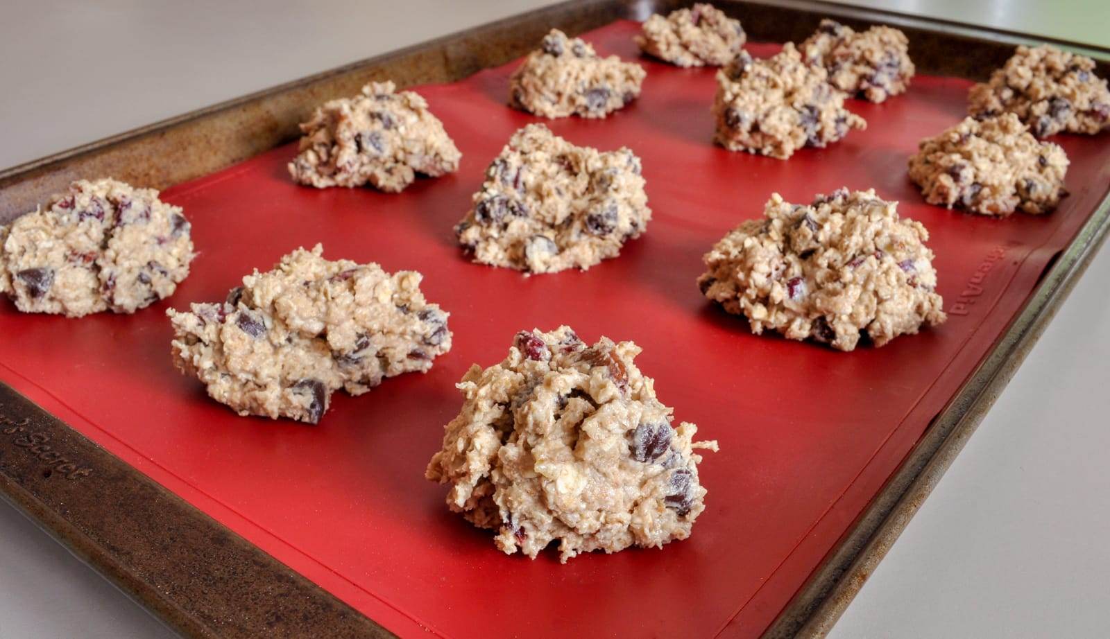 Oatmeal, Chocolate Chip, Craisin, and Pecan Cookies