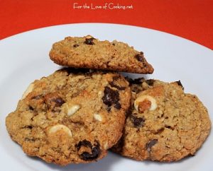 Oatmeal, Dark Chocolate and White Chocolate Chip Cookies