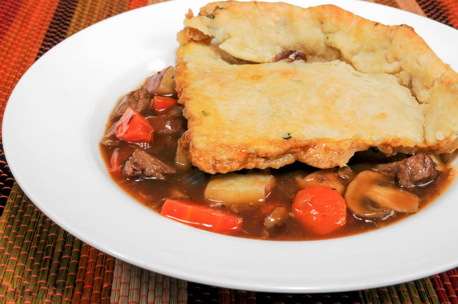 Beef Pot Pie with Chive Crust