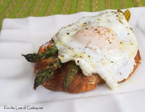 Roasted Asparagus and Steamed Egg on Toast