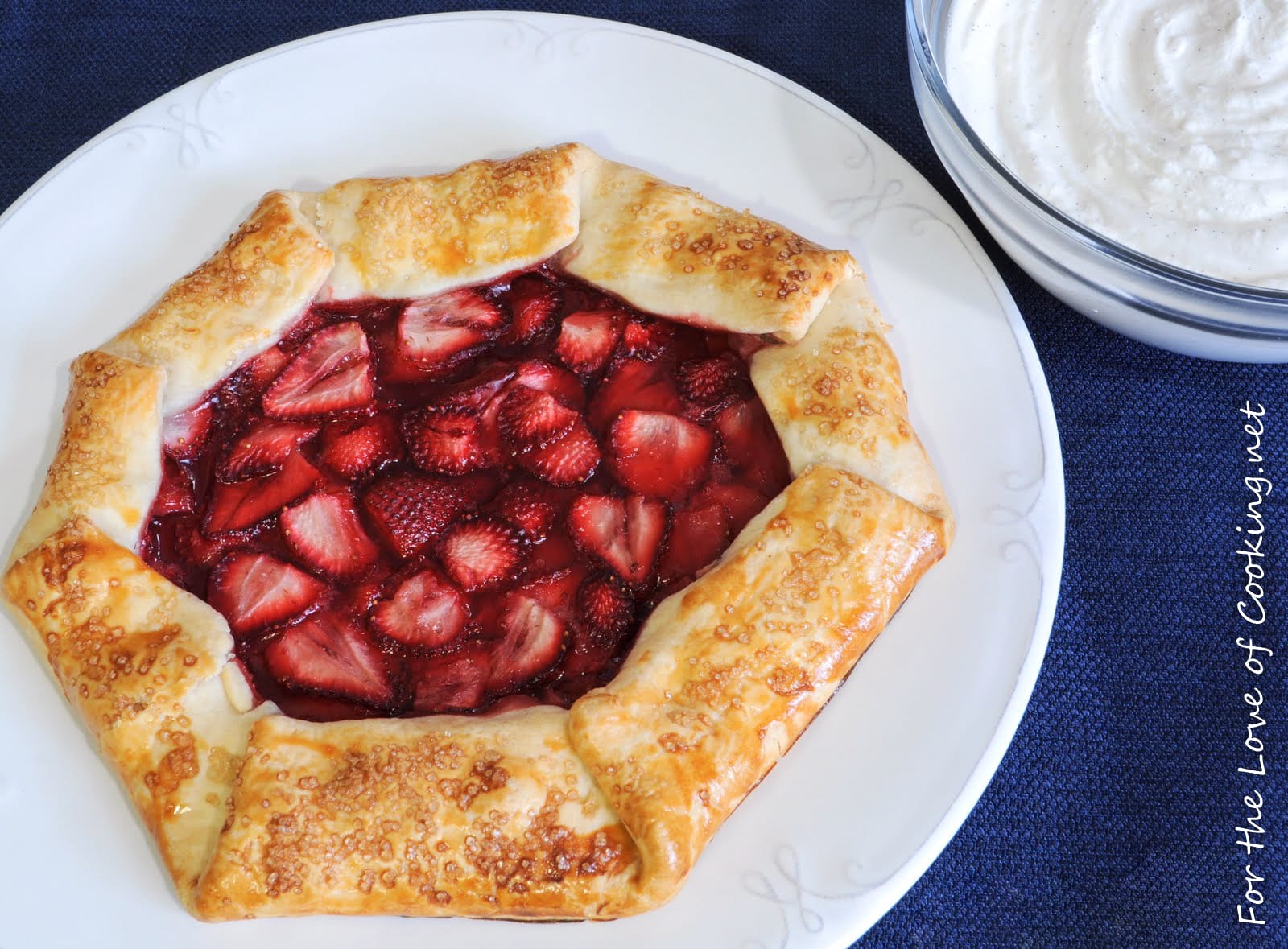Strawberry Galette with Homemade Vanilla Whipped Cream
