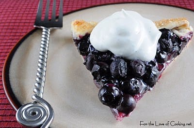 Blueberry and Lemon Curd Galette with Vanilla Bean Whipped Cream