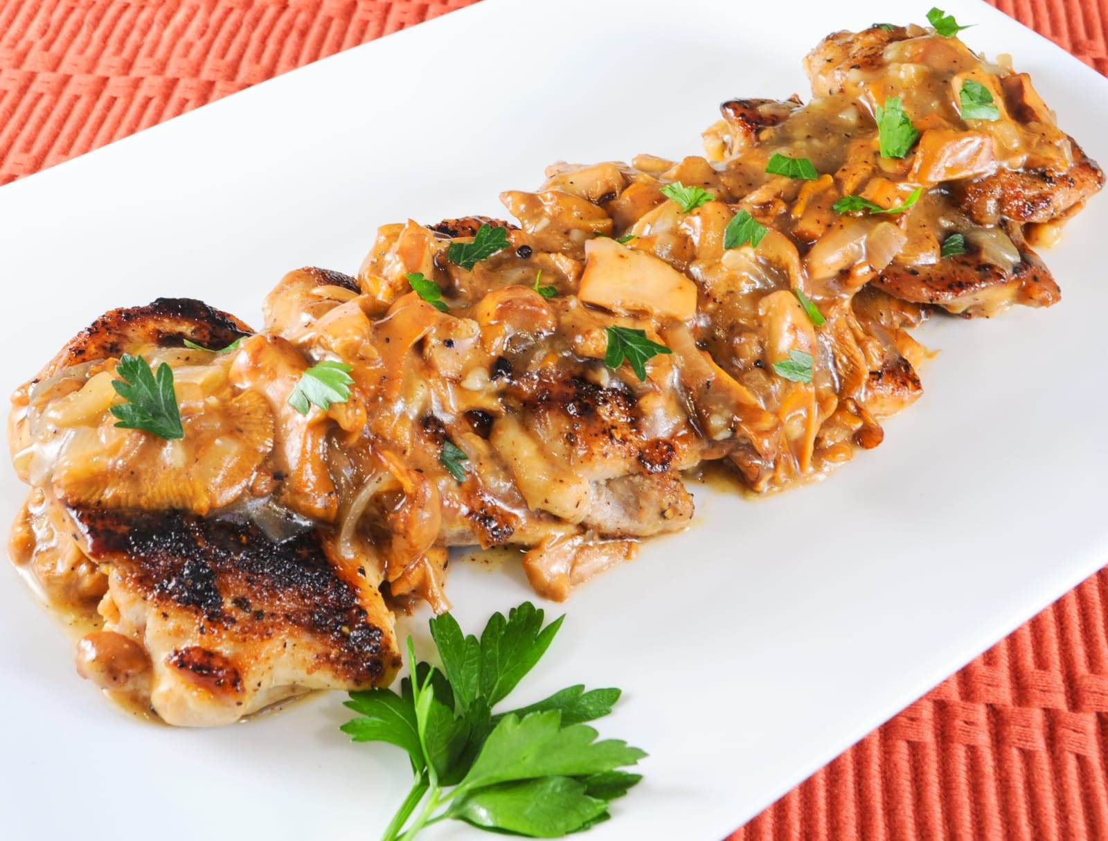 Chicken Thighs with Chanterelle Mushroom Sauce