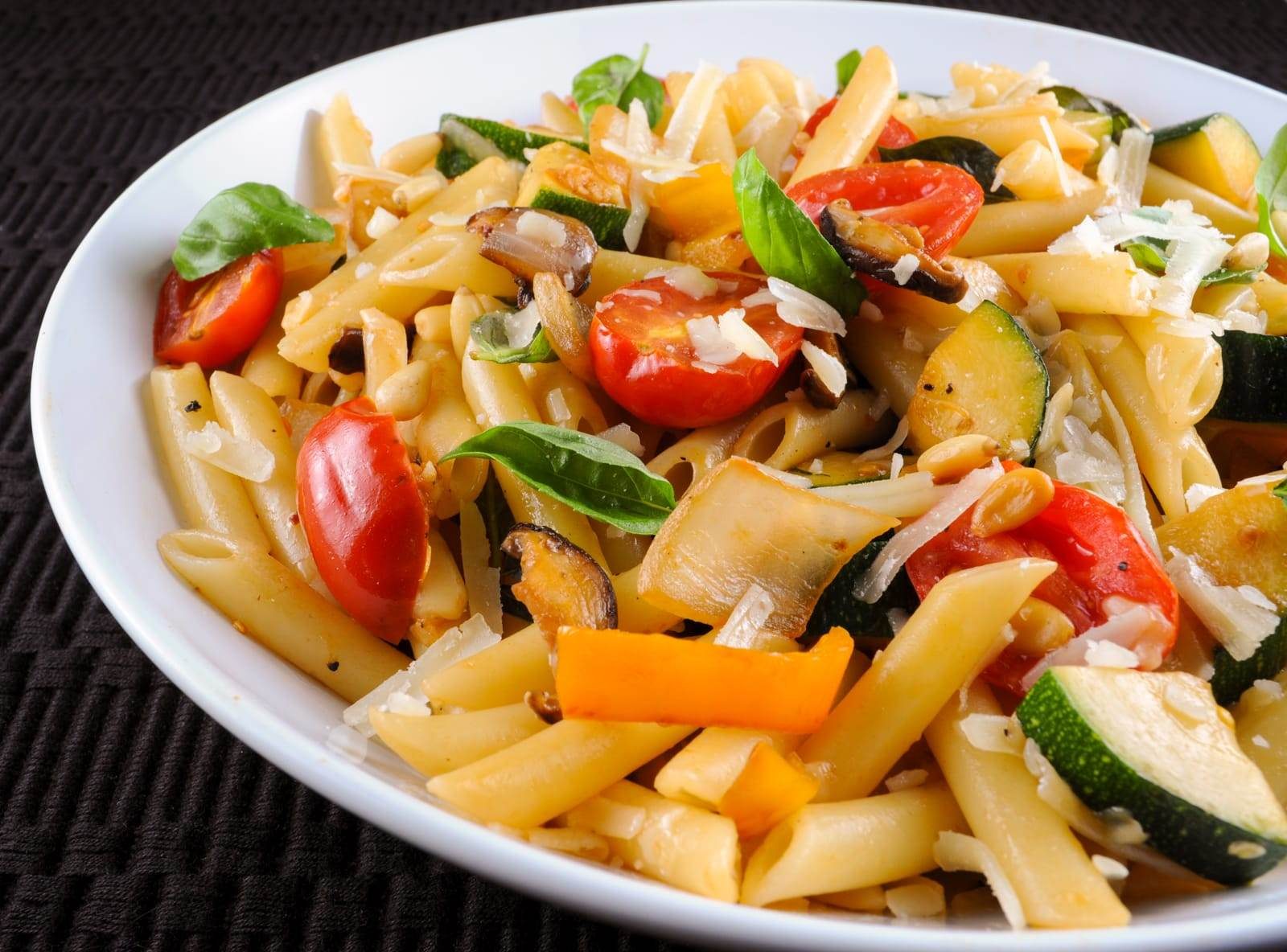 Penne Pasta Recipe In Roasted Carrot Sauce & Olives