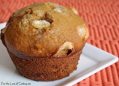 White Chocolate and Pecan Pumpkin Muffins