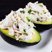 Cilantro and Lime Crab Salad in Avocado Halves