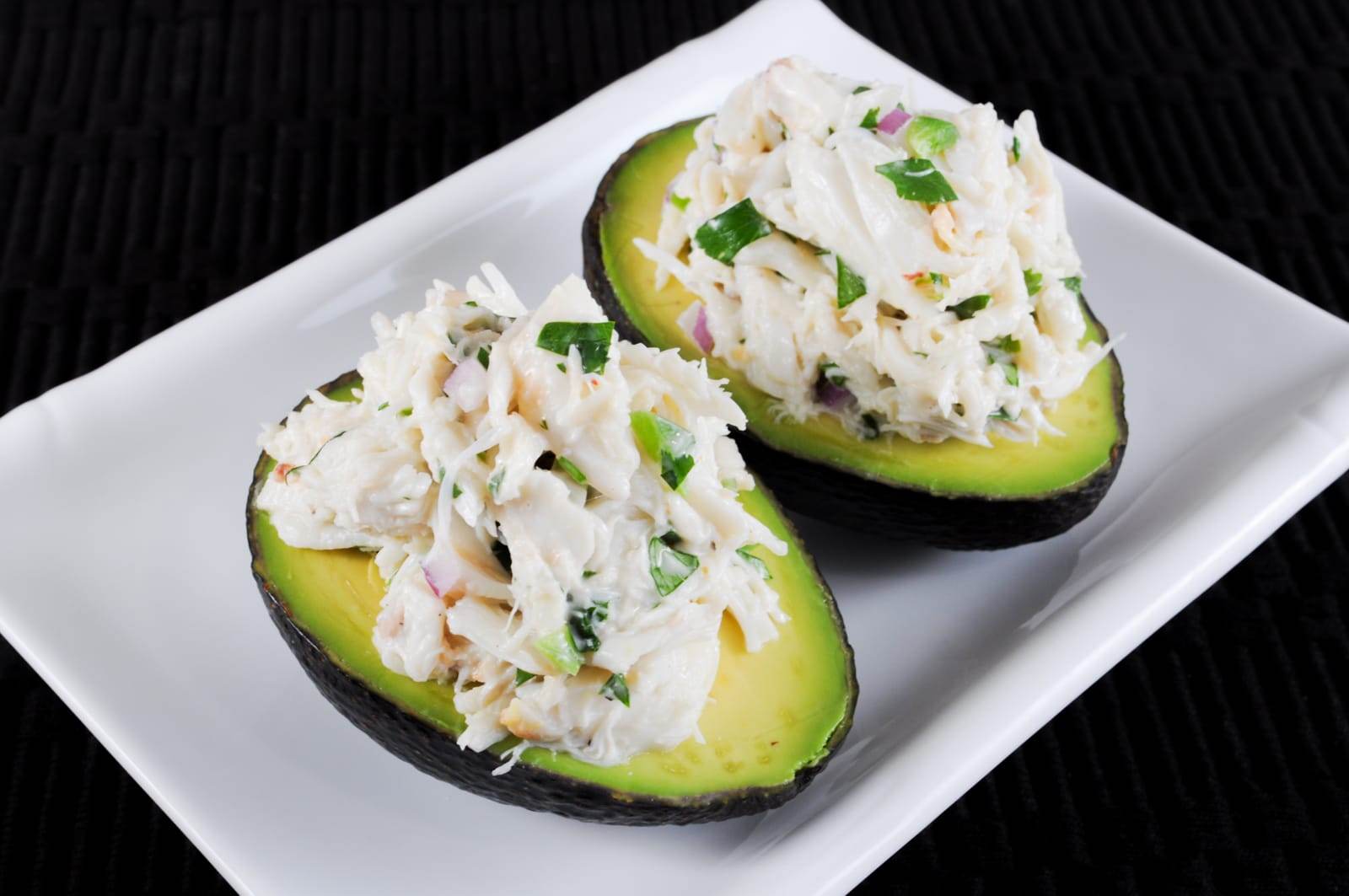 Cilantro and Lime Crab Salad in Avocado Halves