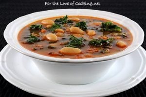 White Bean Soup with Chorizo and Kale