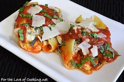 Mushroom and Turkey Italian Sausage Stuffed Shells