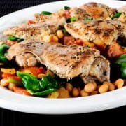 Tuscan Chicken with White Beans and Spinach
