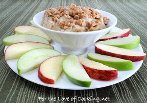 Toffee Crunch Dip with Apple Slices