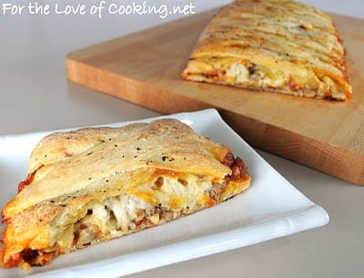 Turkey Italian Sausage and Mushroom Pizza Braid