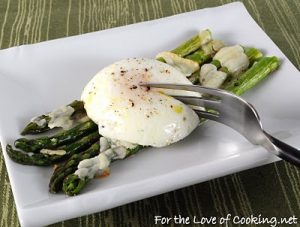 Parmesan Roasted Asparagus Topped with a Poached Egg