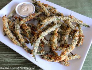 Panko Crusted Green Beans with a Soy Garlic Aioli