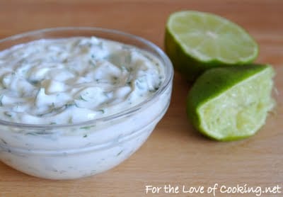 Cilantro and Lime Sour Cream