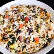 Mediterranean Orzo Salad with Grilled Vegetables