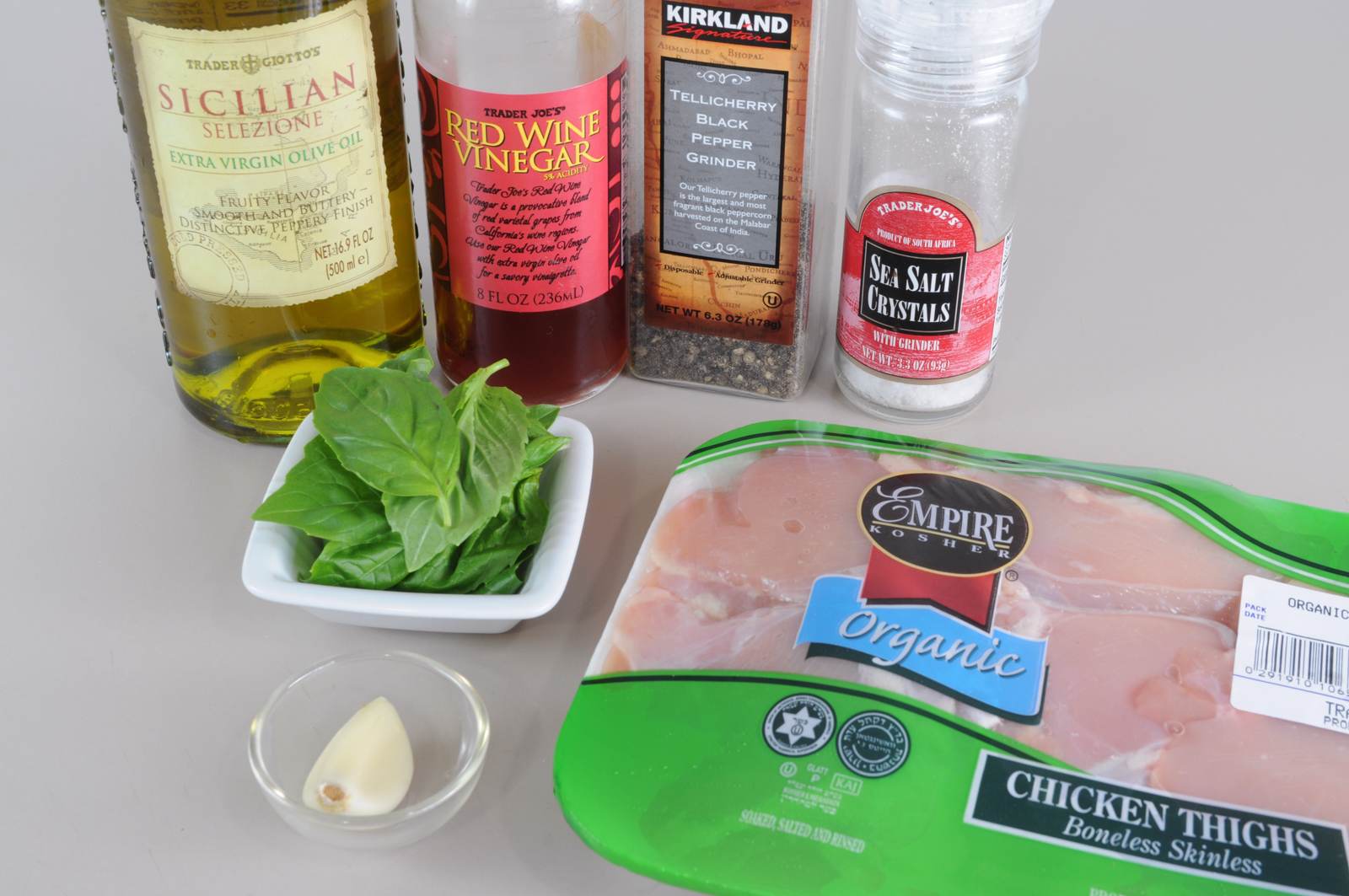 Basil Marinated Chicken Thighs