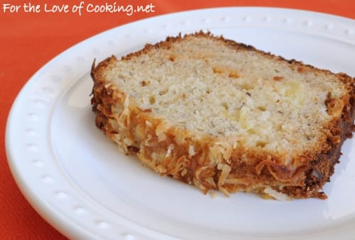 Pineapple, Banana, Coconut, and White Chocolate Chip Bread