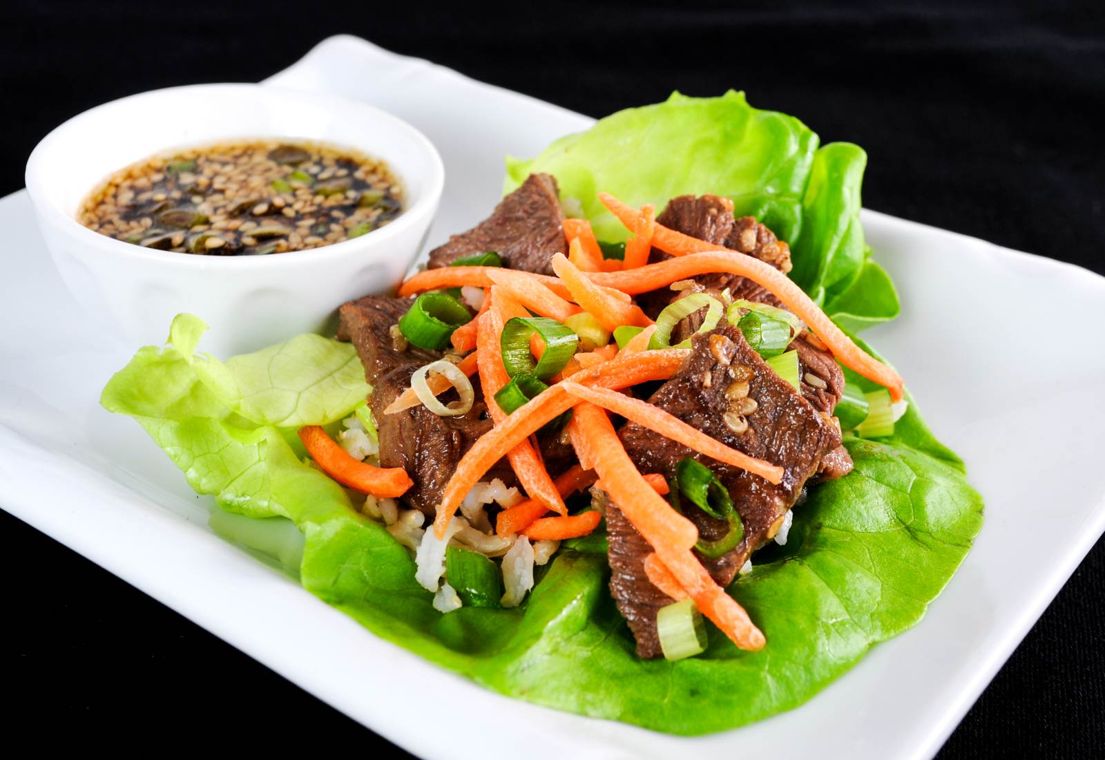 Sesame Beef Lettuce Wraps