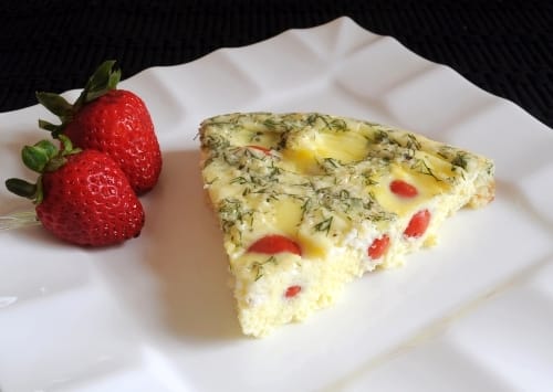 Tomato, Feta, and Fresh Dill Frittata