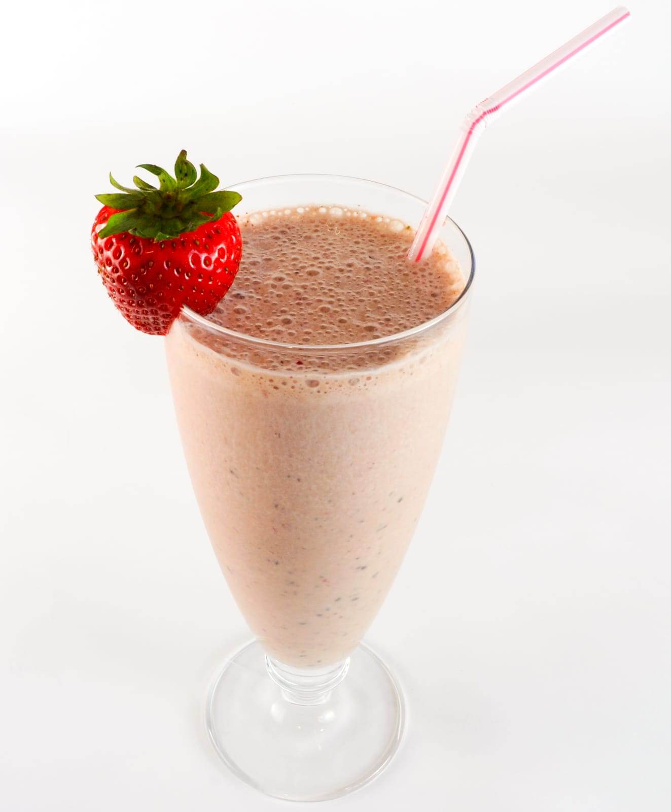 Chocolate, Strawberry, and Banana Milkshake