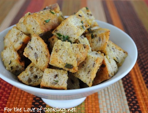 Homemade Garlic and Herb Croutons