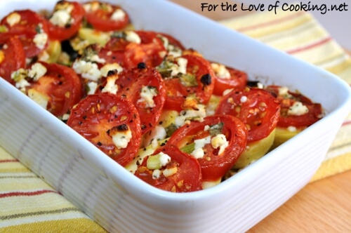 Tomato, Squash, and Feta Gratin