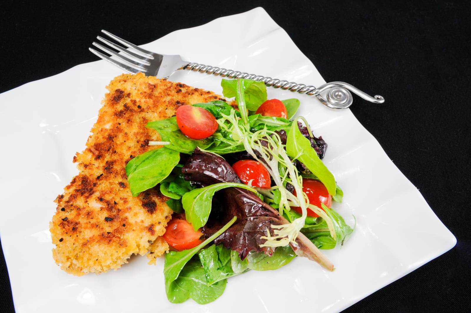 Chicken Milanese with Spring Greens