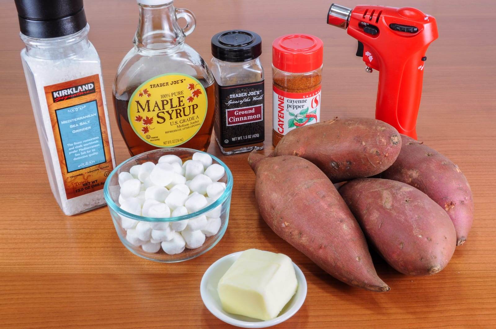 Twice Baked Maple Cinnamon Yams with Mini Marshmallows