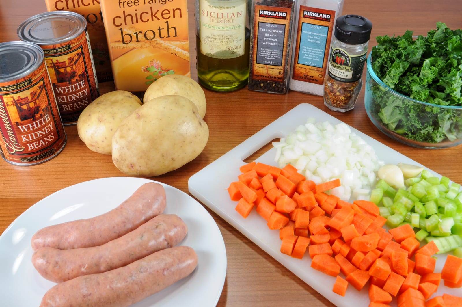 Sausage, Potato, Veggie, and White Bean Soup