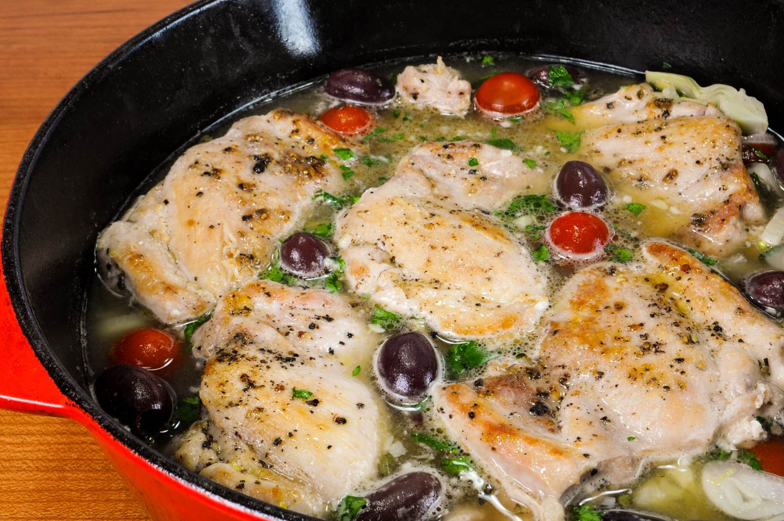 Mediterranean Chicken and Orzo Bake