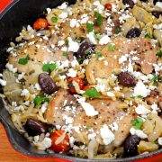 Mediterranean Chicken and Orzo Bake