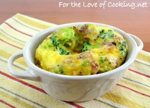 Mini Baked Frittata with Broccoli, Bacon, and Sharp Cheddar