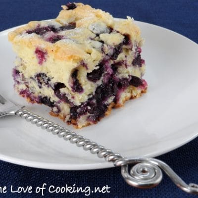 Buttermilk Blueberry Breakfast Cake | For the Love of Cooking